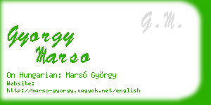 gyorgy marso business card