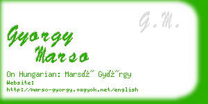 gyorgy marso business card